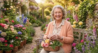 Grandmother in a garden